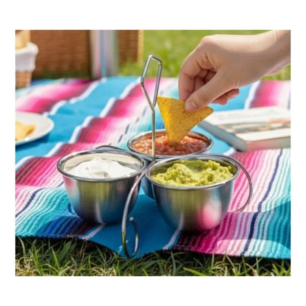 Soro Essentials- 10‎ oz. Stainless Steel Three-Way Server Caddy